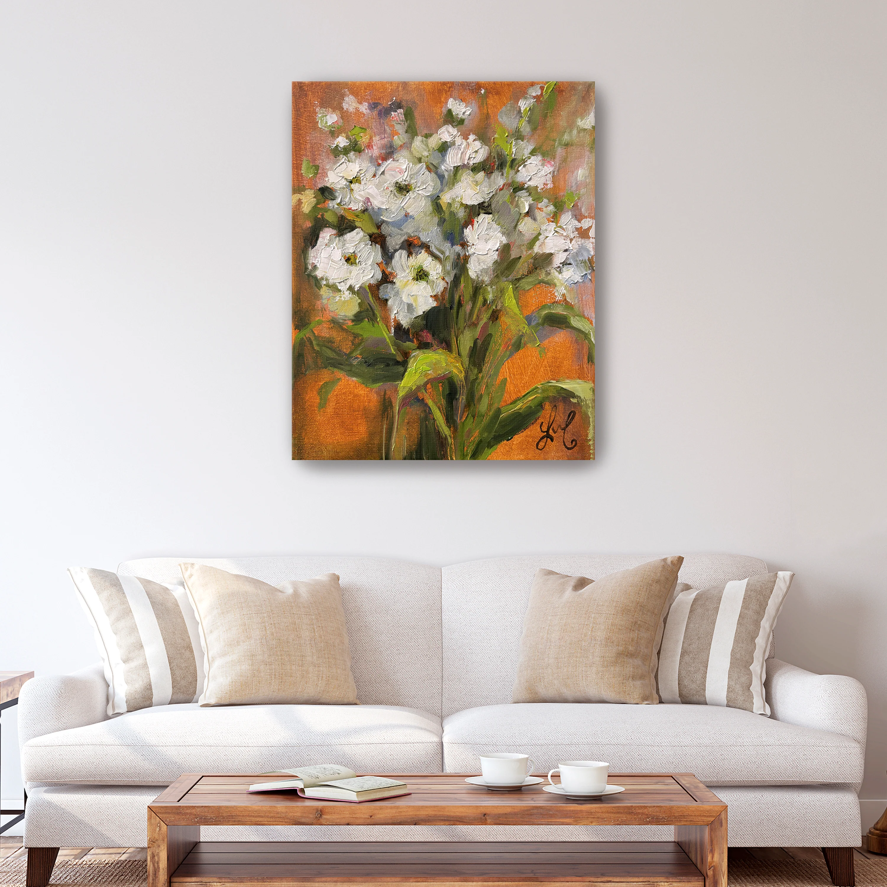 White Flowers Canvas Giclee - Image 11
