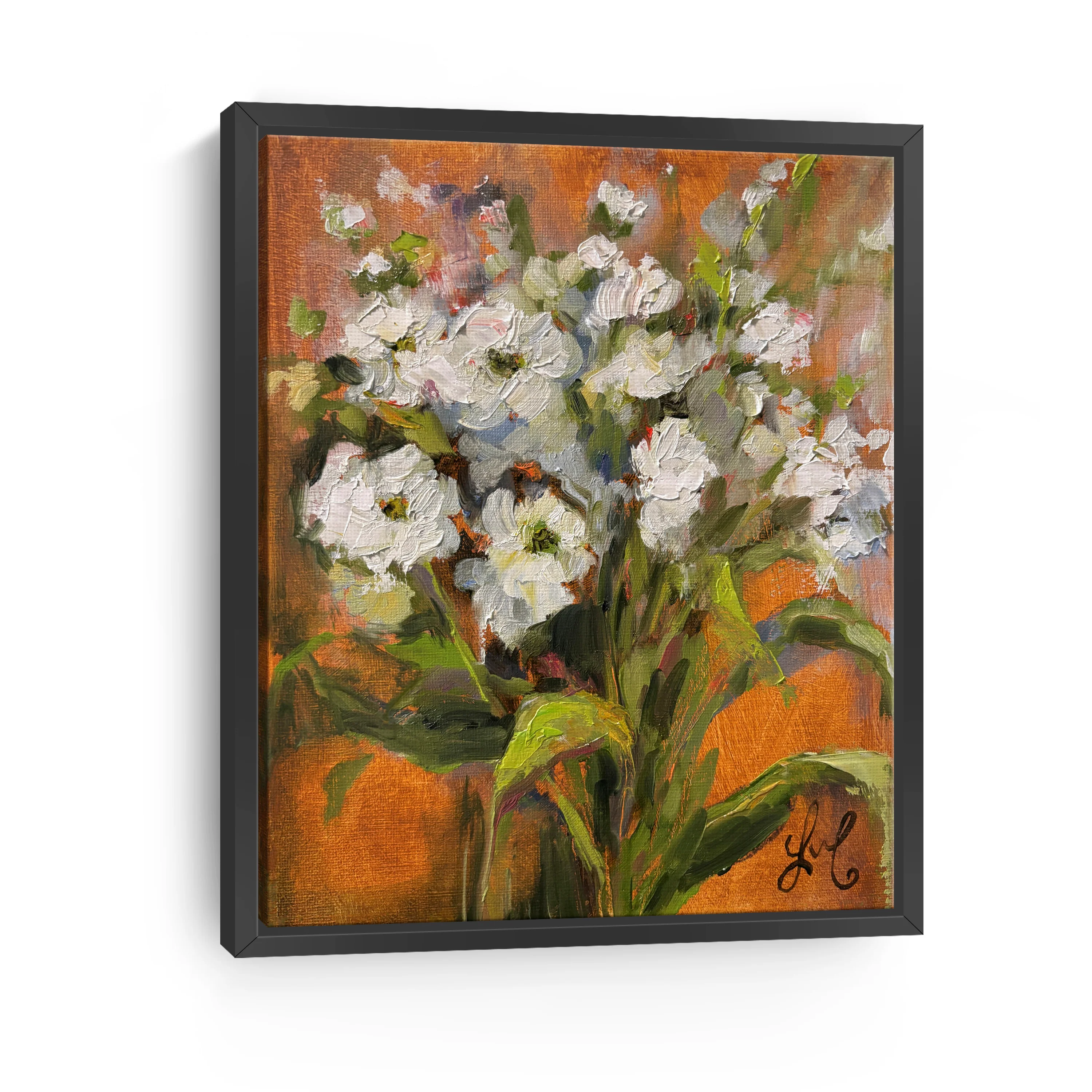 White Flowers Canvas Giclee - Image 3