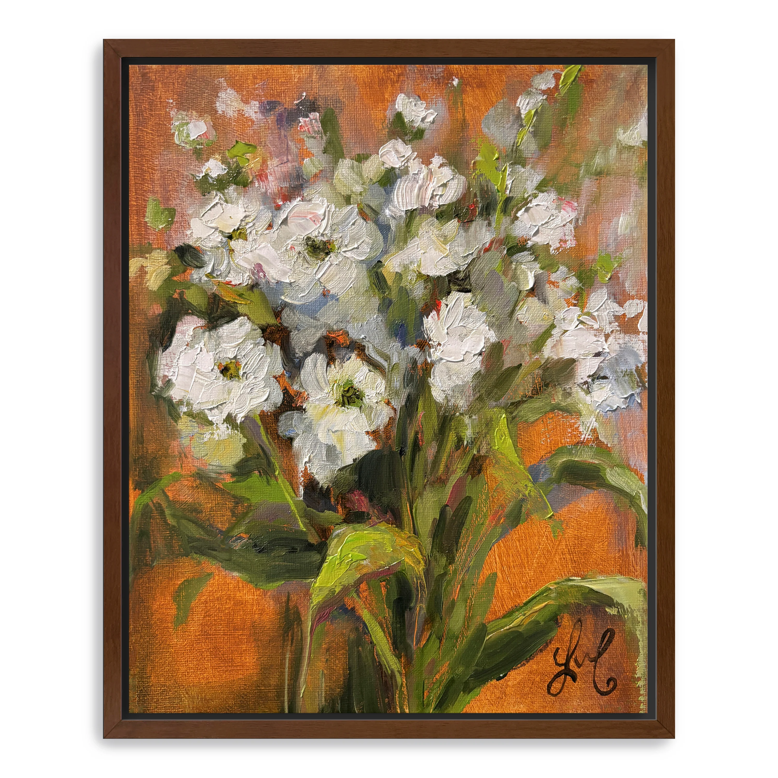 White Flowers Canvas Giclee - Image 4