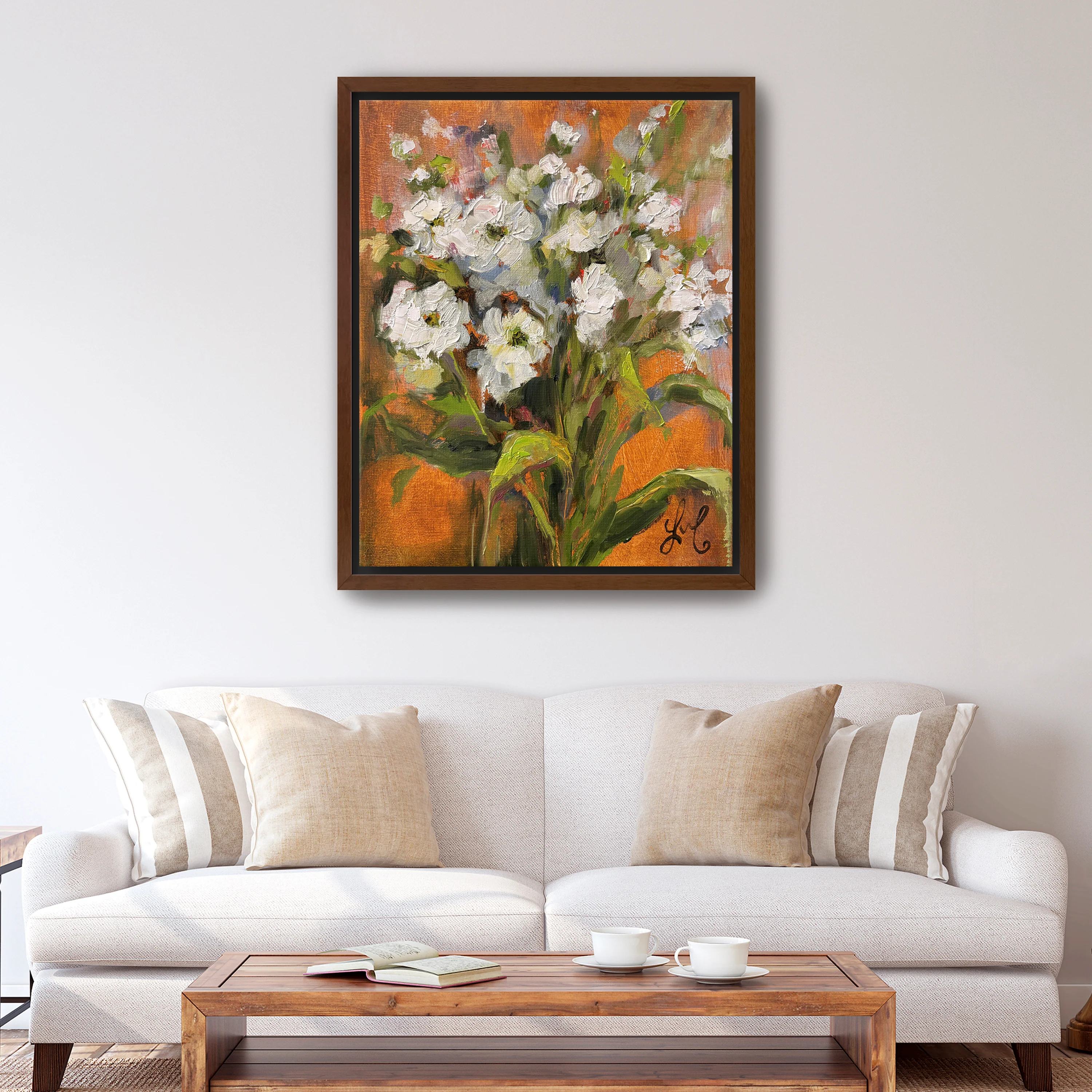 White Flowers Canvas Giclee - Image 5