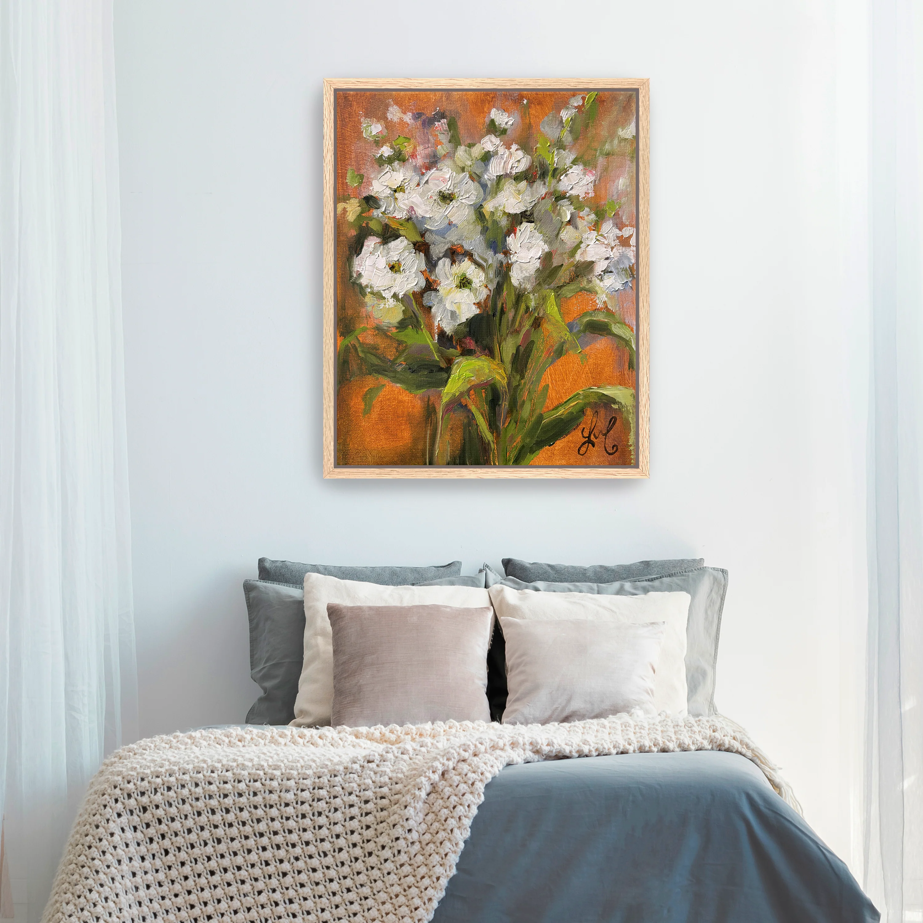 White Flowers Canvas Giclee - Image 8