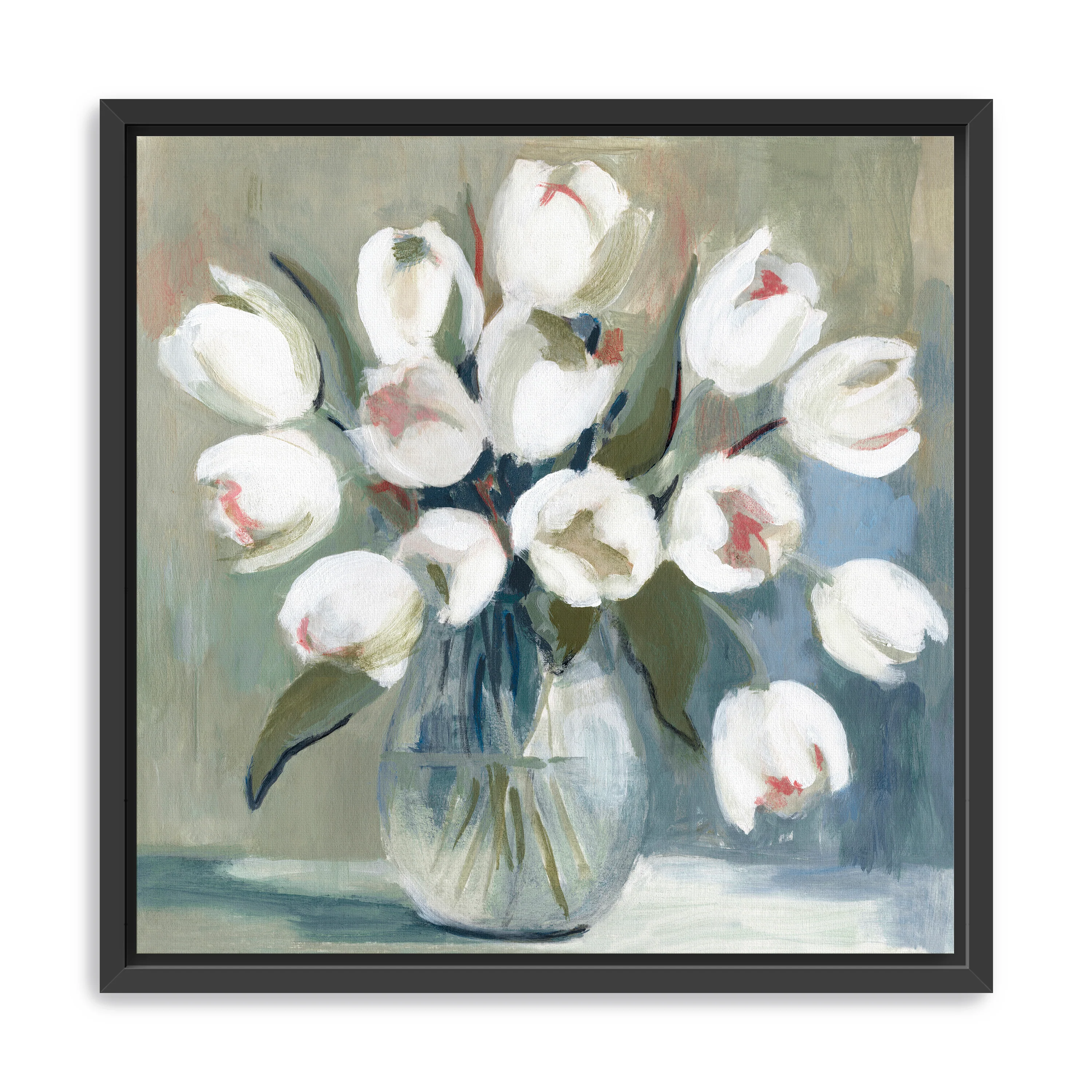 White Tulips Canvas Giclee - Image 2