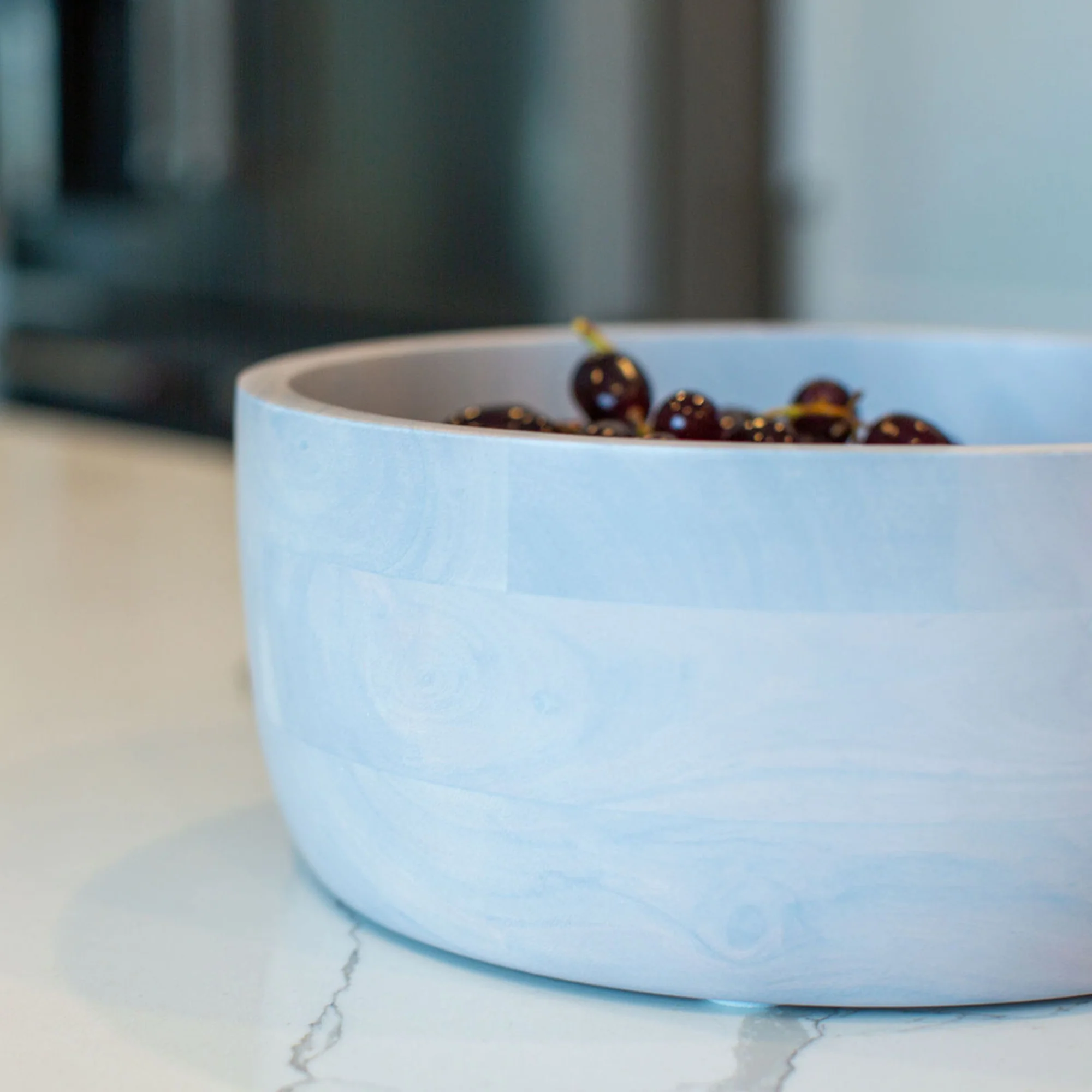 Whitewash Collection Acacia Wood Round Serving Bowl - Image 4