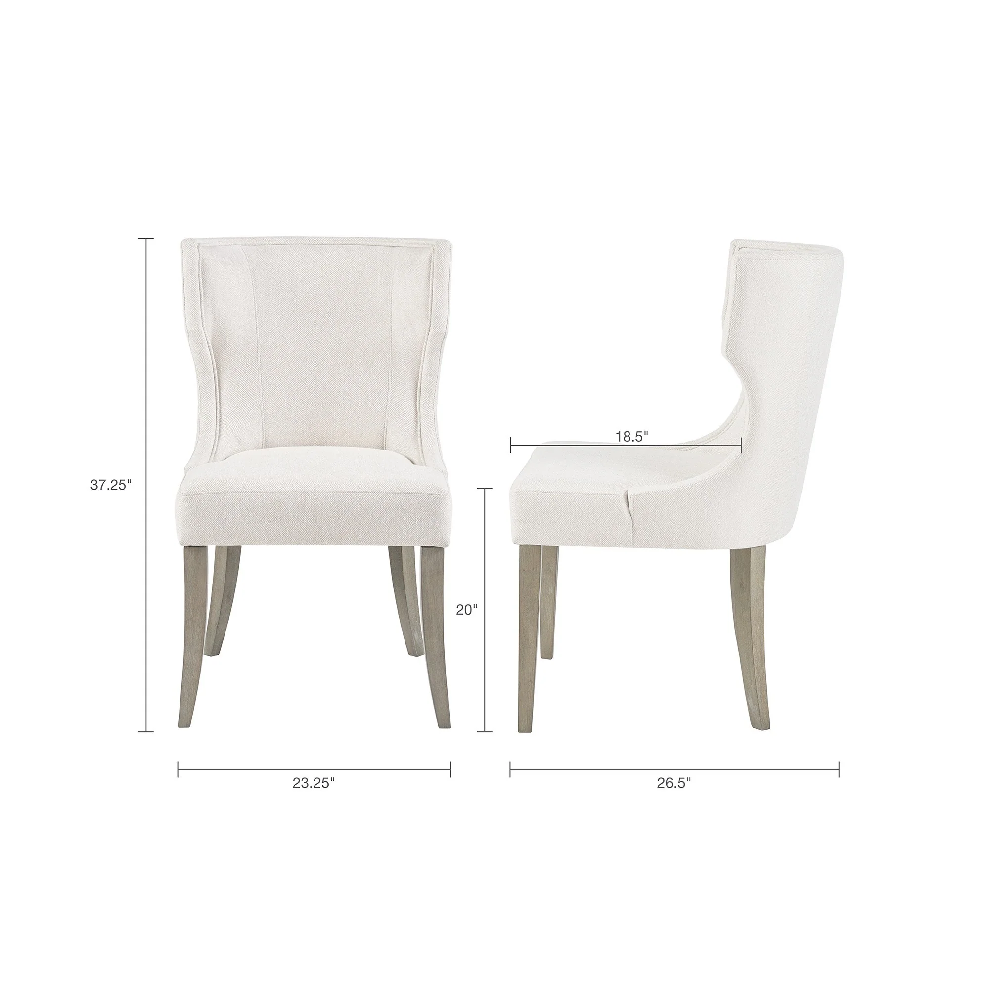 Whitmore Upholstered Wingback Dining Chair - Image 3