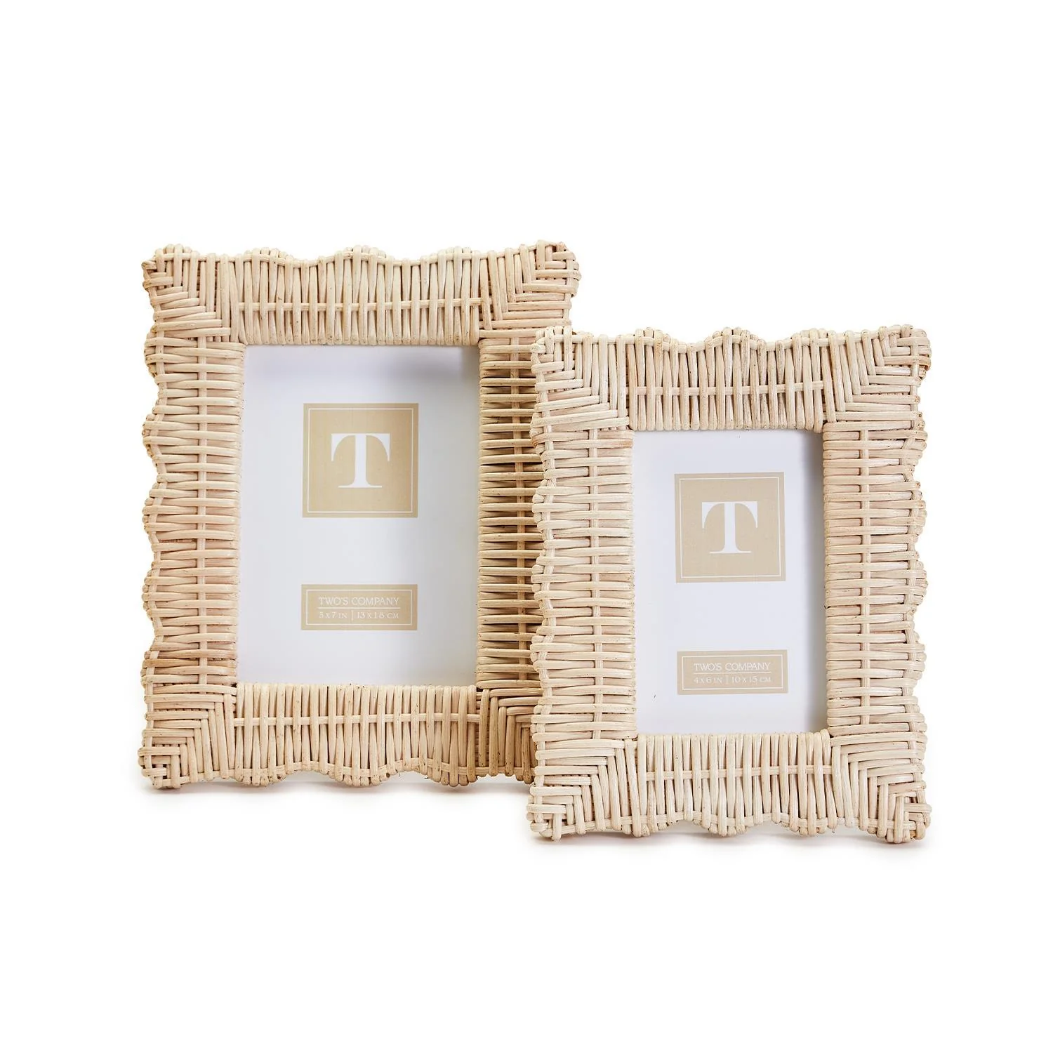 Wicker Weave Photo Frame, Set of 2