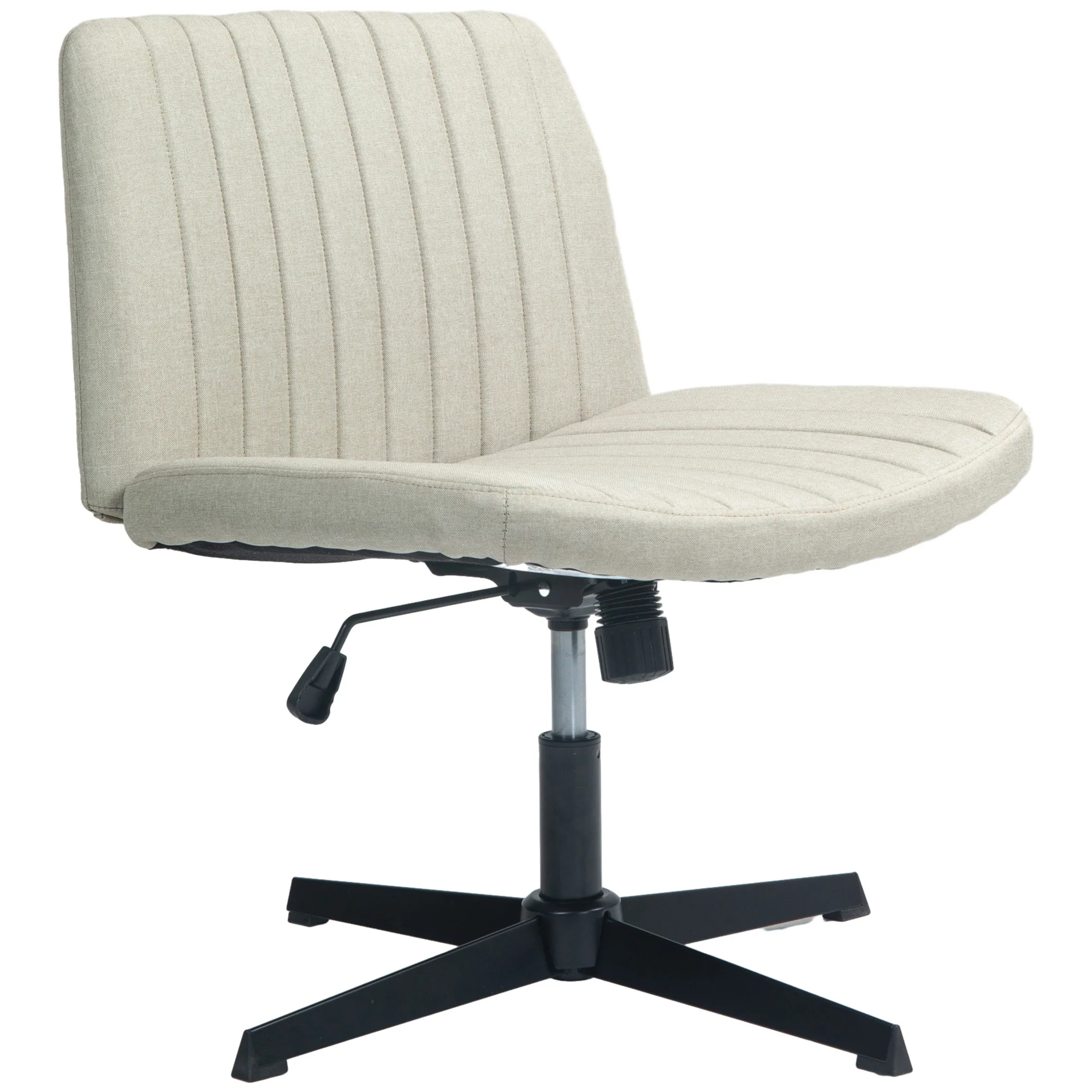 Wide Armless Office Desk Chair with Adjustable Height - Image 10
