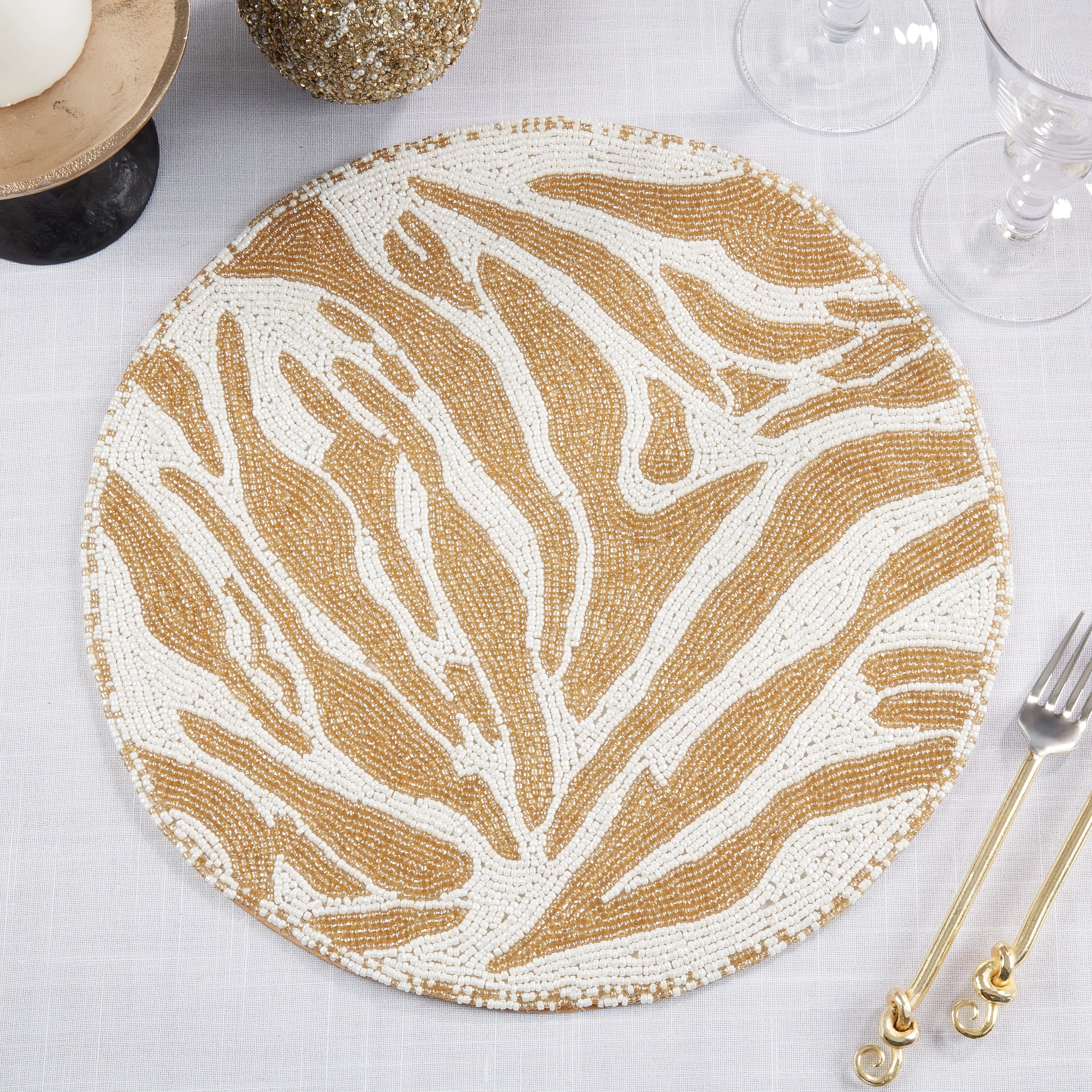 Wild Stripes Beaded Zebra Placemat, Set of 4 - Image 8