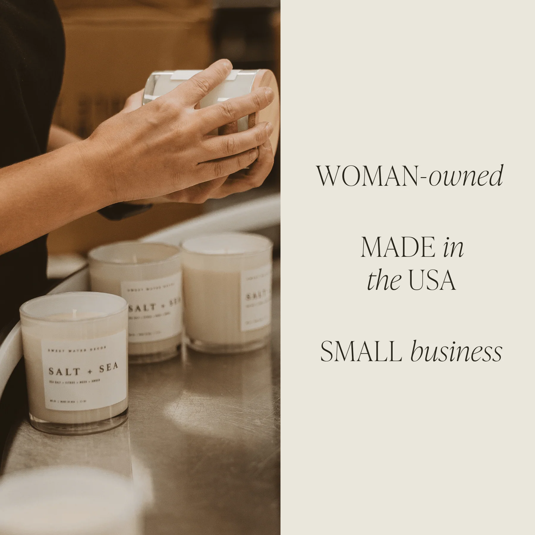 Wildflowers and Salt Soy Candle - White Jar - 11 oz - Image 8