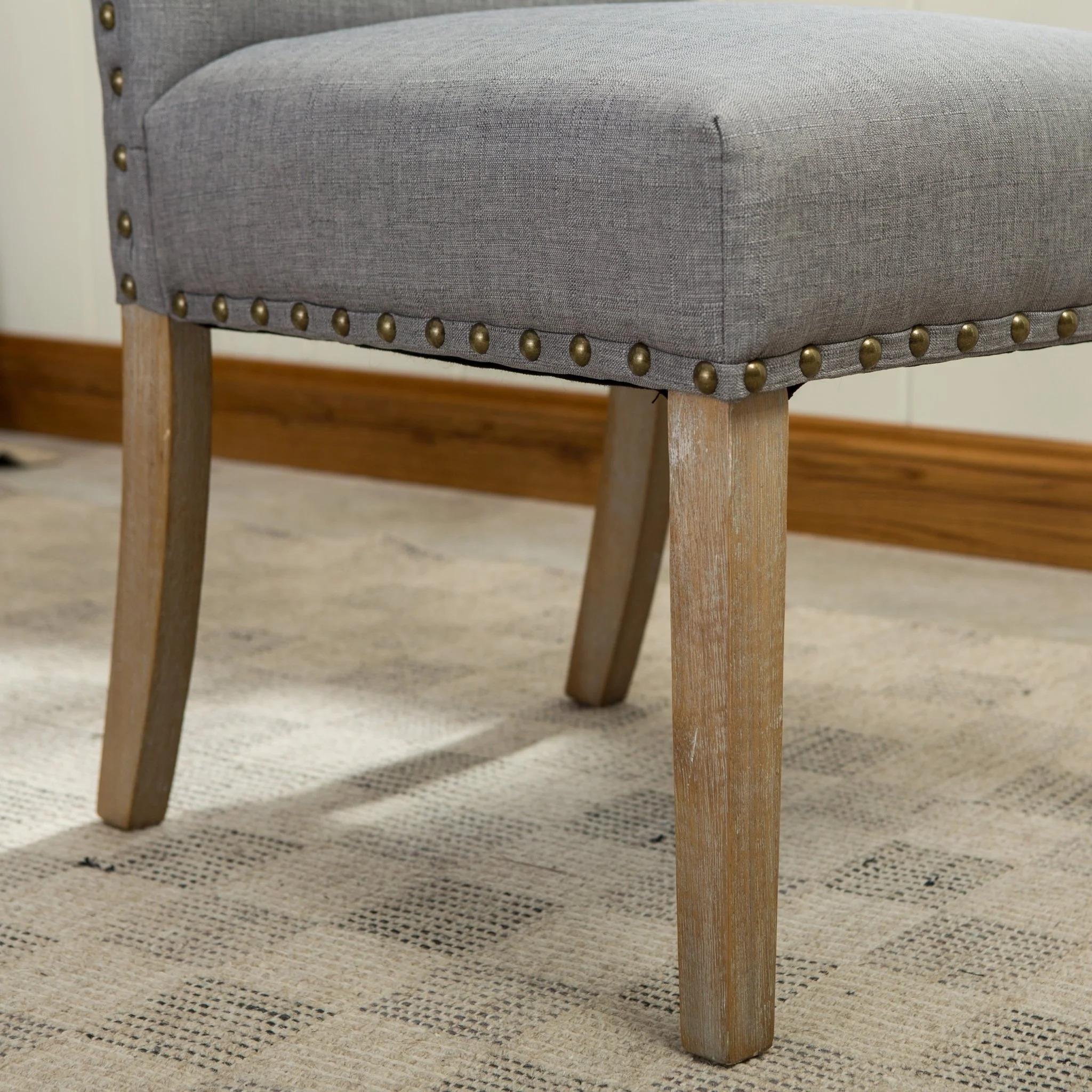 Wolen Upholstered Dining Chair with Nailhead Trim and High Back, Set of 2 - Image 13