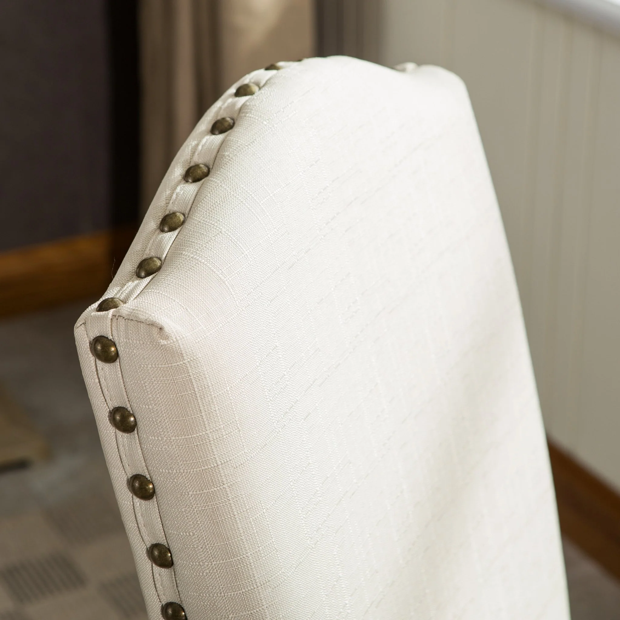 Wolen Upholstered Dining Chair with Nailhead Trim and High Back, Set of 2 - Image 2