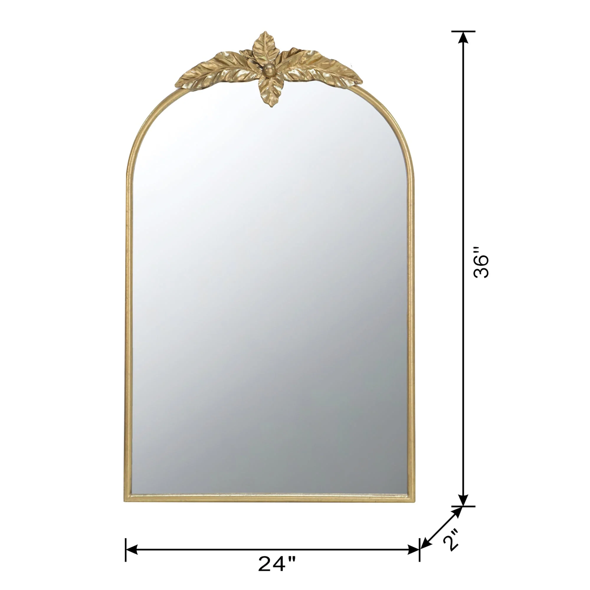 Wonderer Arched Wall Mirror with Metal Frame - Image 11