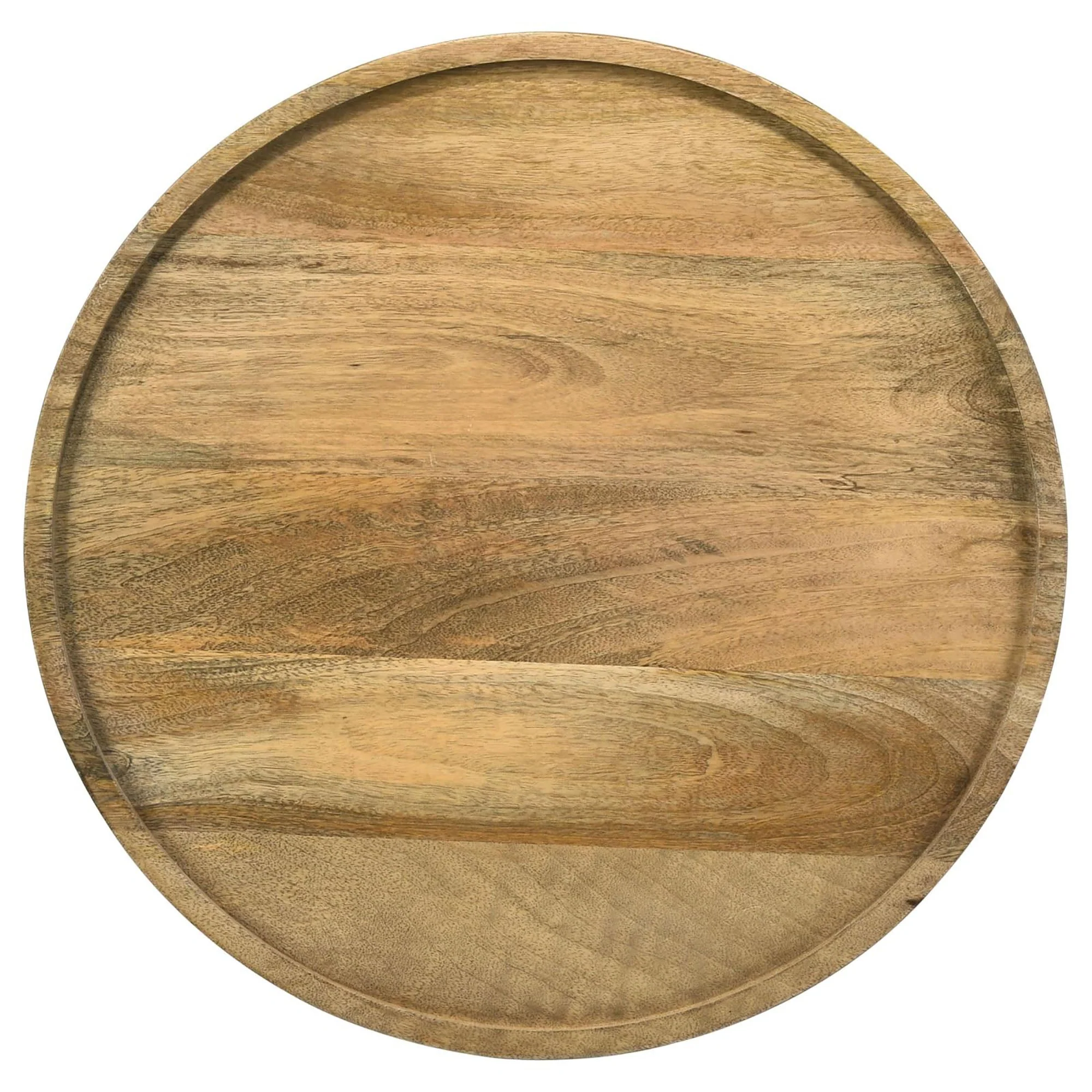 Wood Accent Table with Round Table Top and Pedestal Base - Image 3