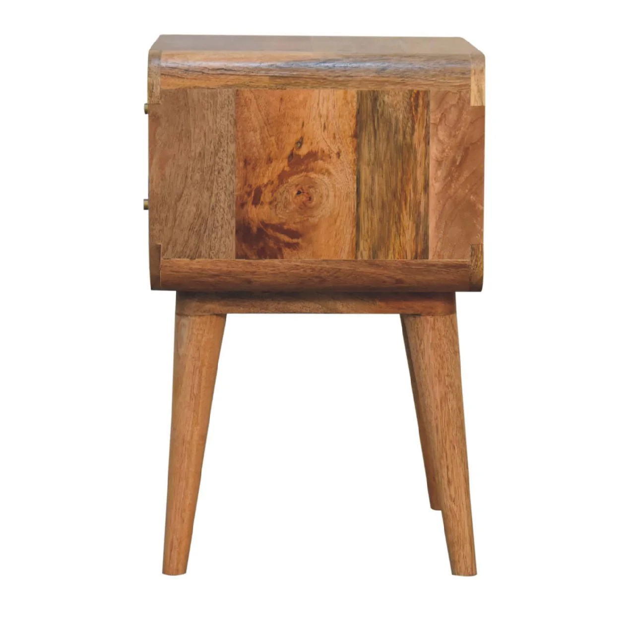Wood and Rattan Bedside with 2 Drawers - Image 4