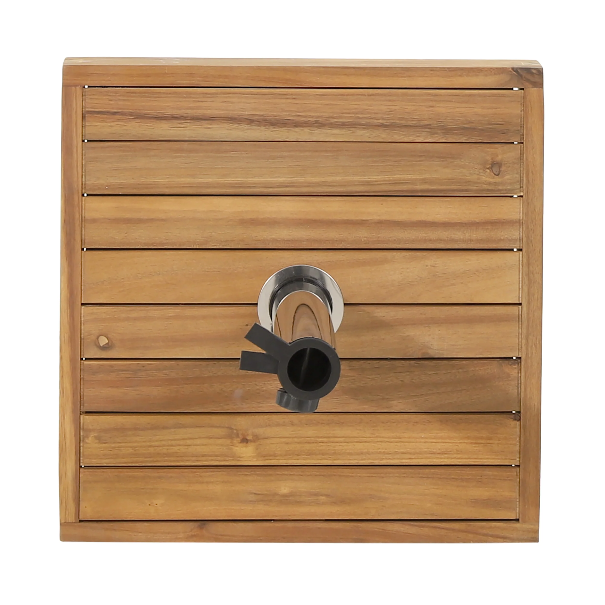 Wood Outdoor Square Umbrella Base with Casters - Image 6