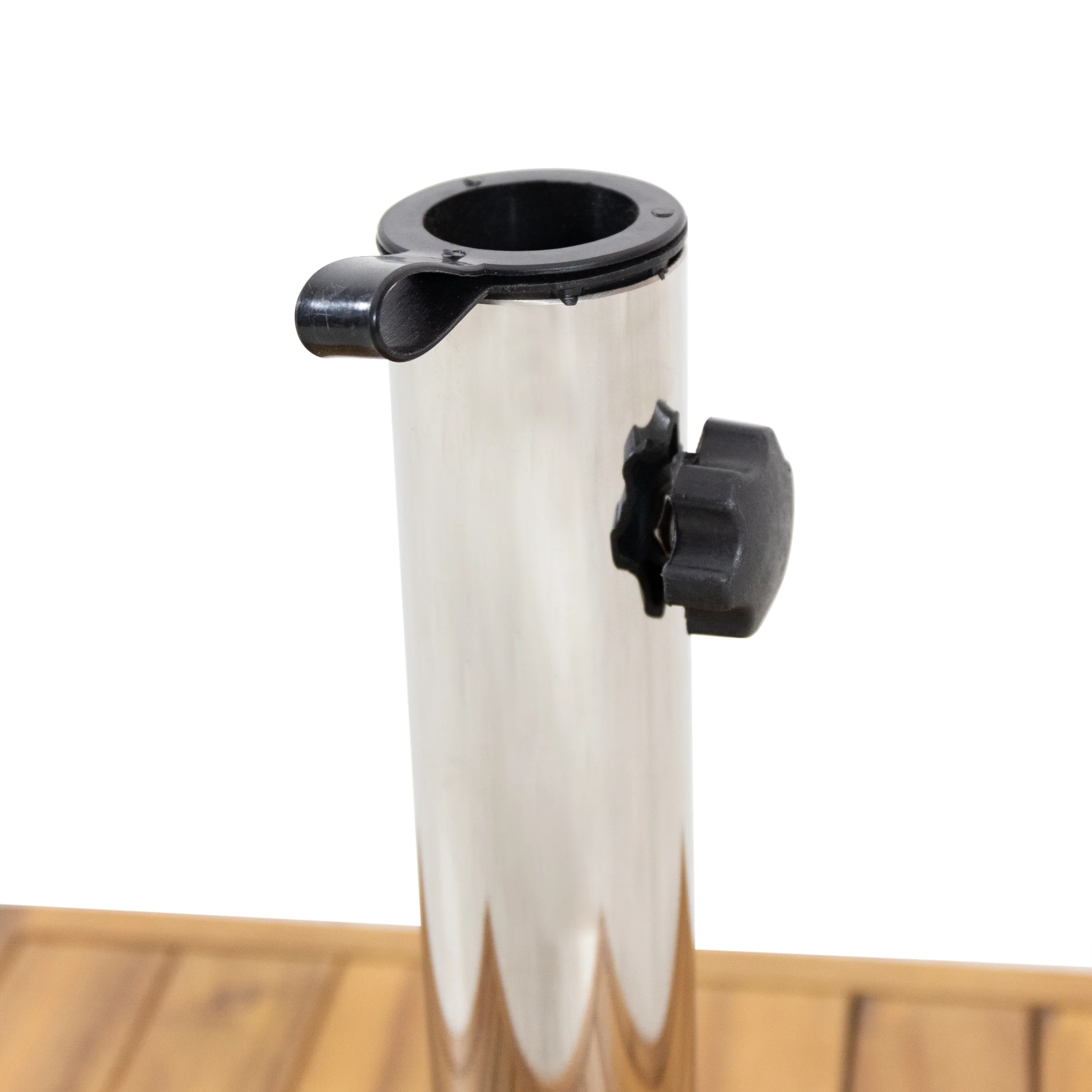Wood Outdoor Square Umbrella Base with Casters - Image 9