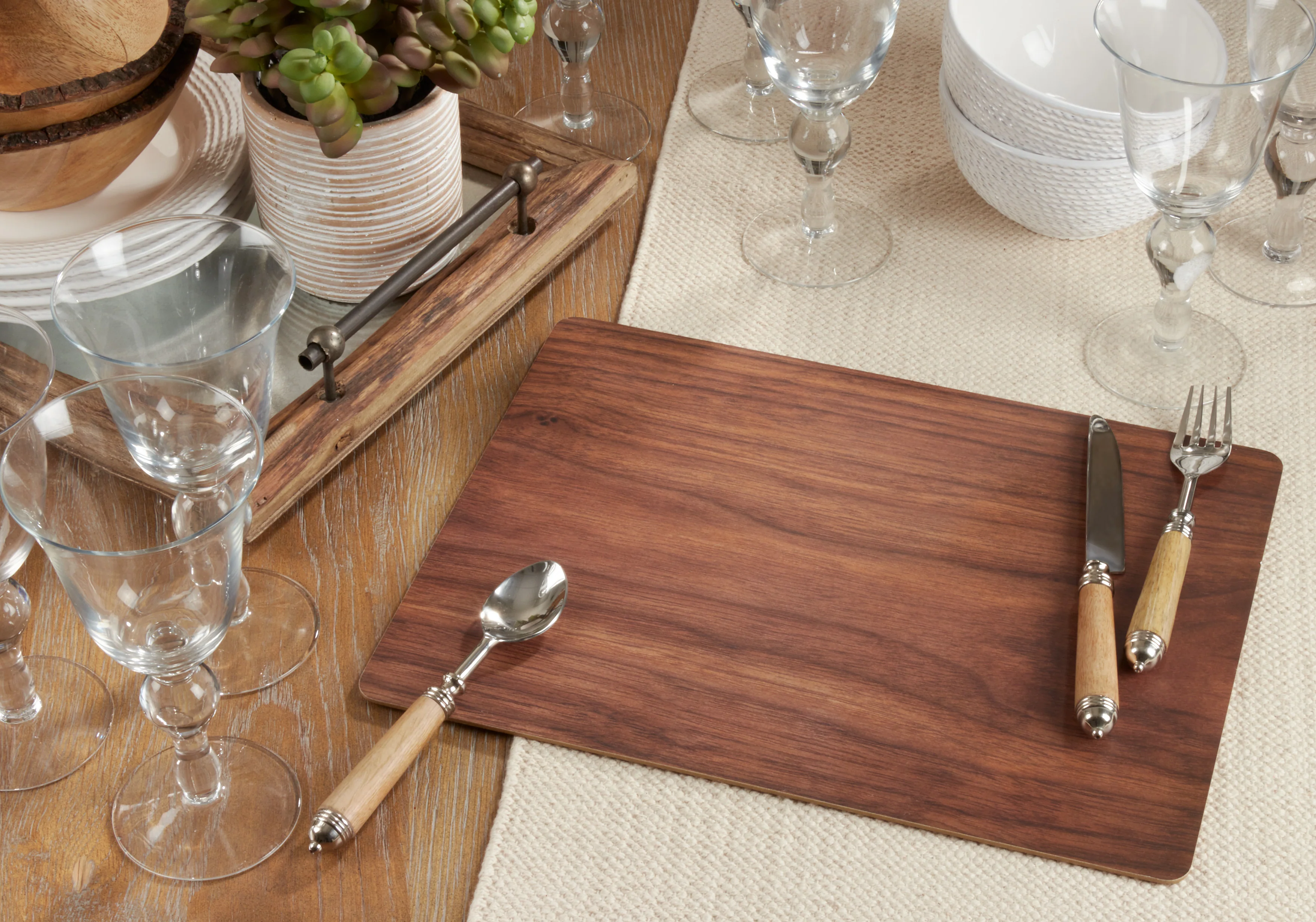 Wood Print Placemat, Set of 4 - Image 2