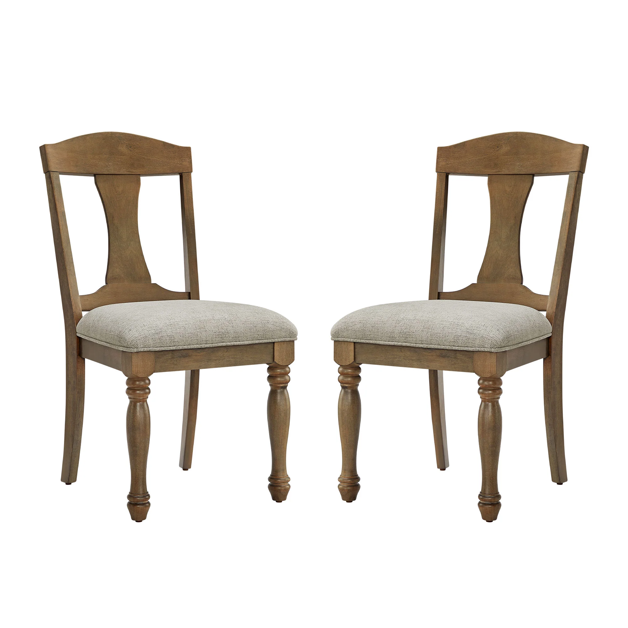 Wooden Frame Upholstered Dining Chairs, Set of 2 - Image 4