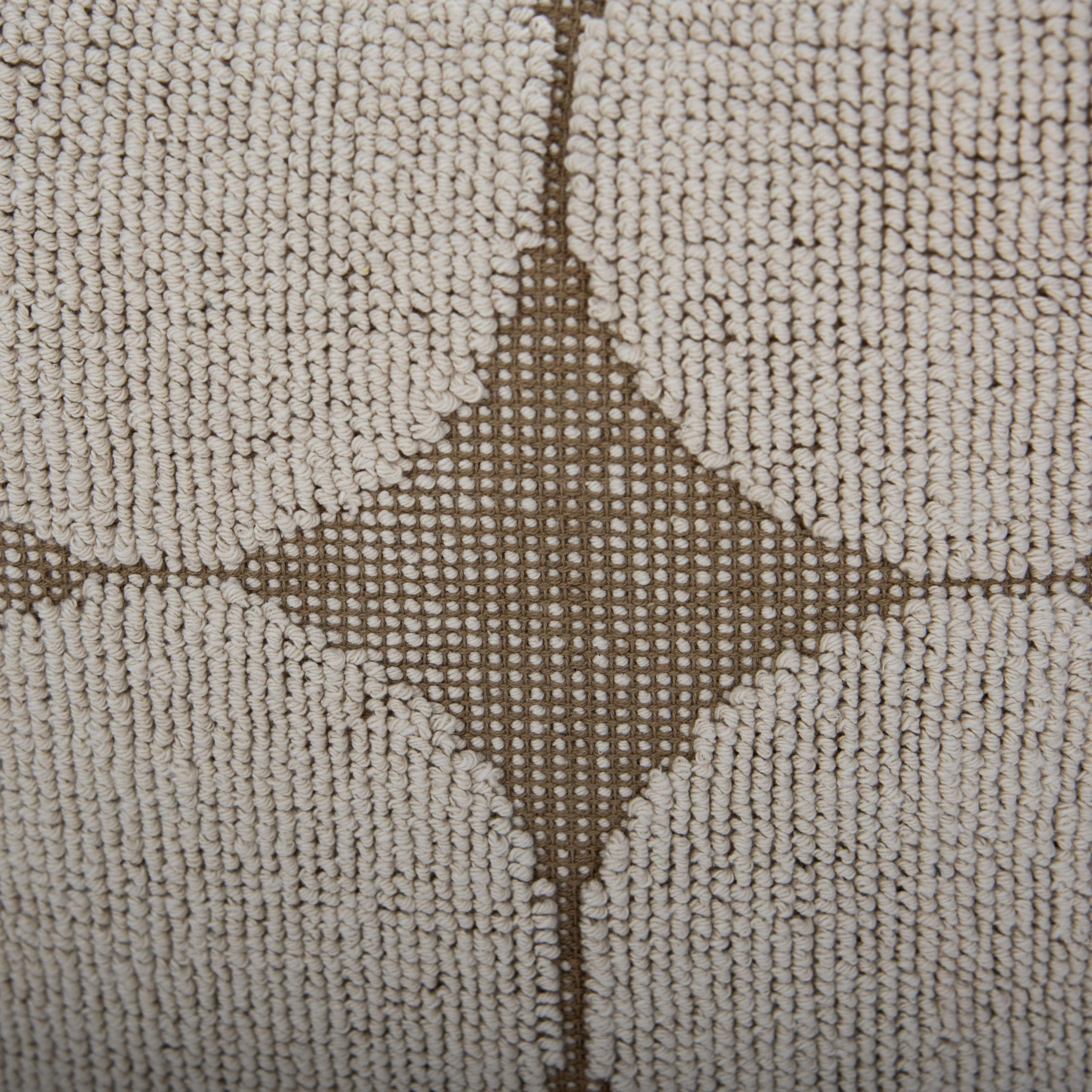 Woven Geometric Decorative Pouf - Image 3