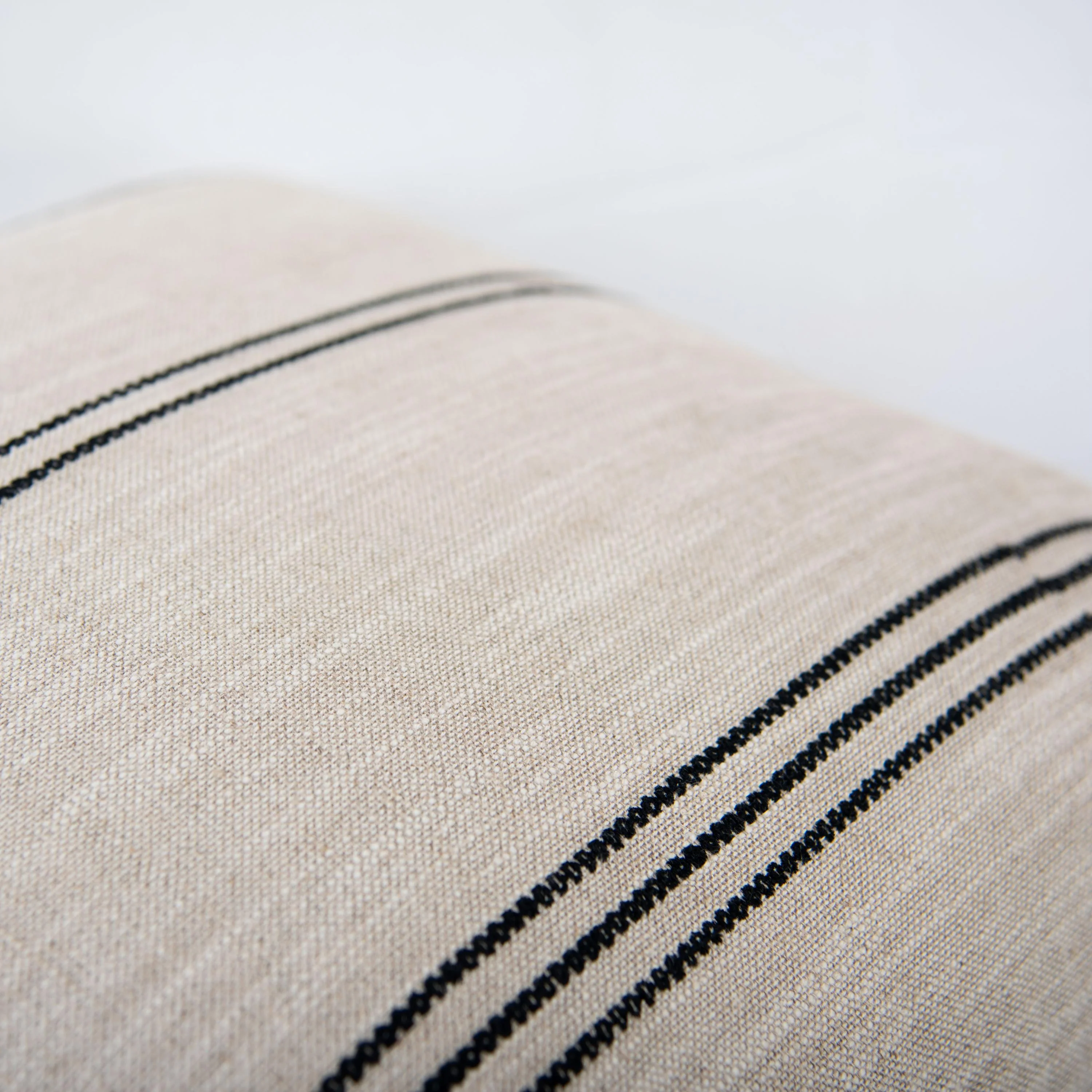 Woven Linen Stripe Decorative Throw Pillow - Image 2