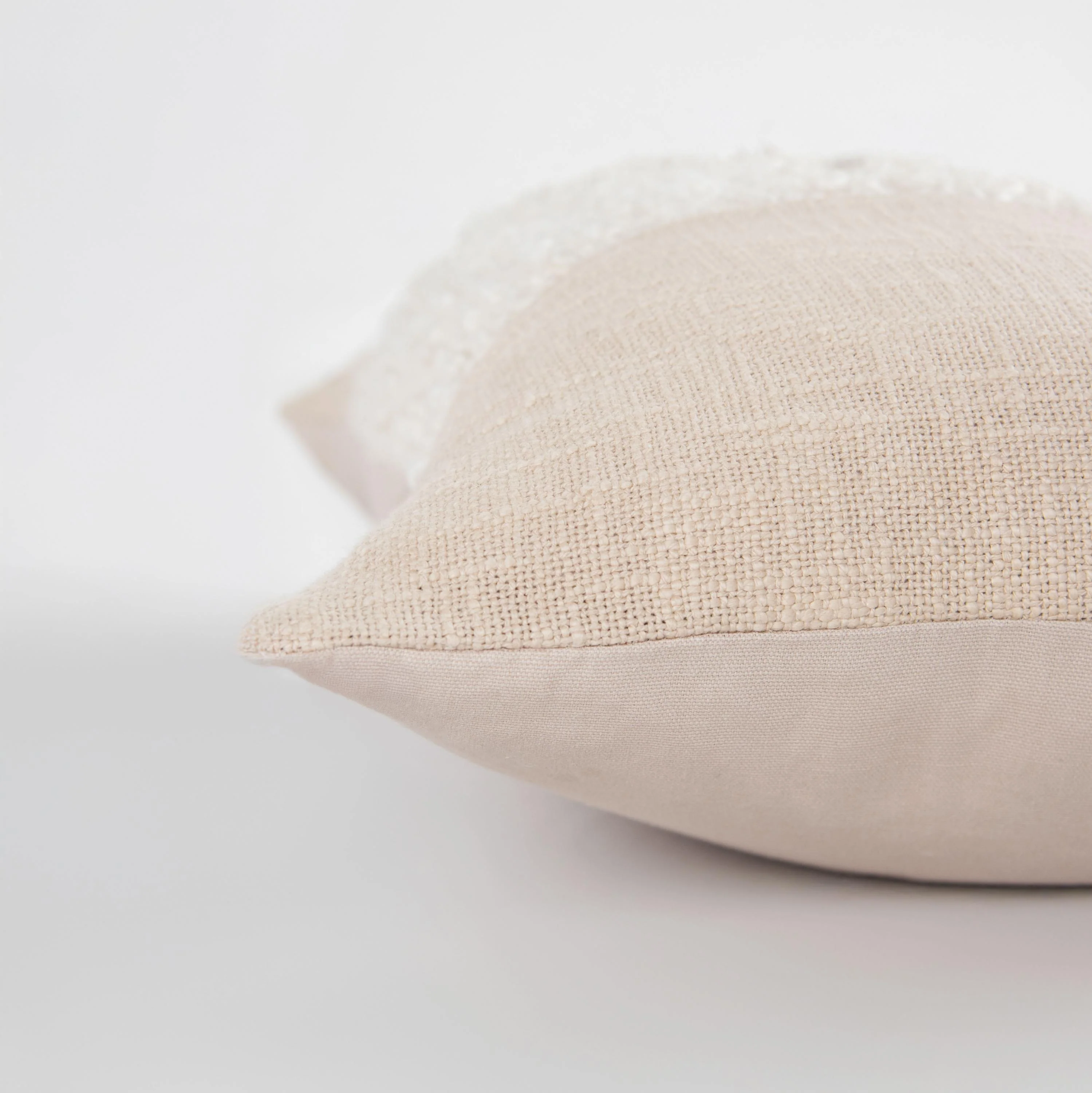 Woven Natural Solid Lumbar Throw Pillow - Image 5