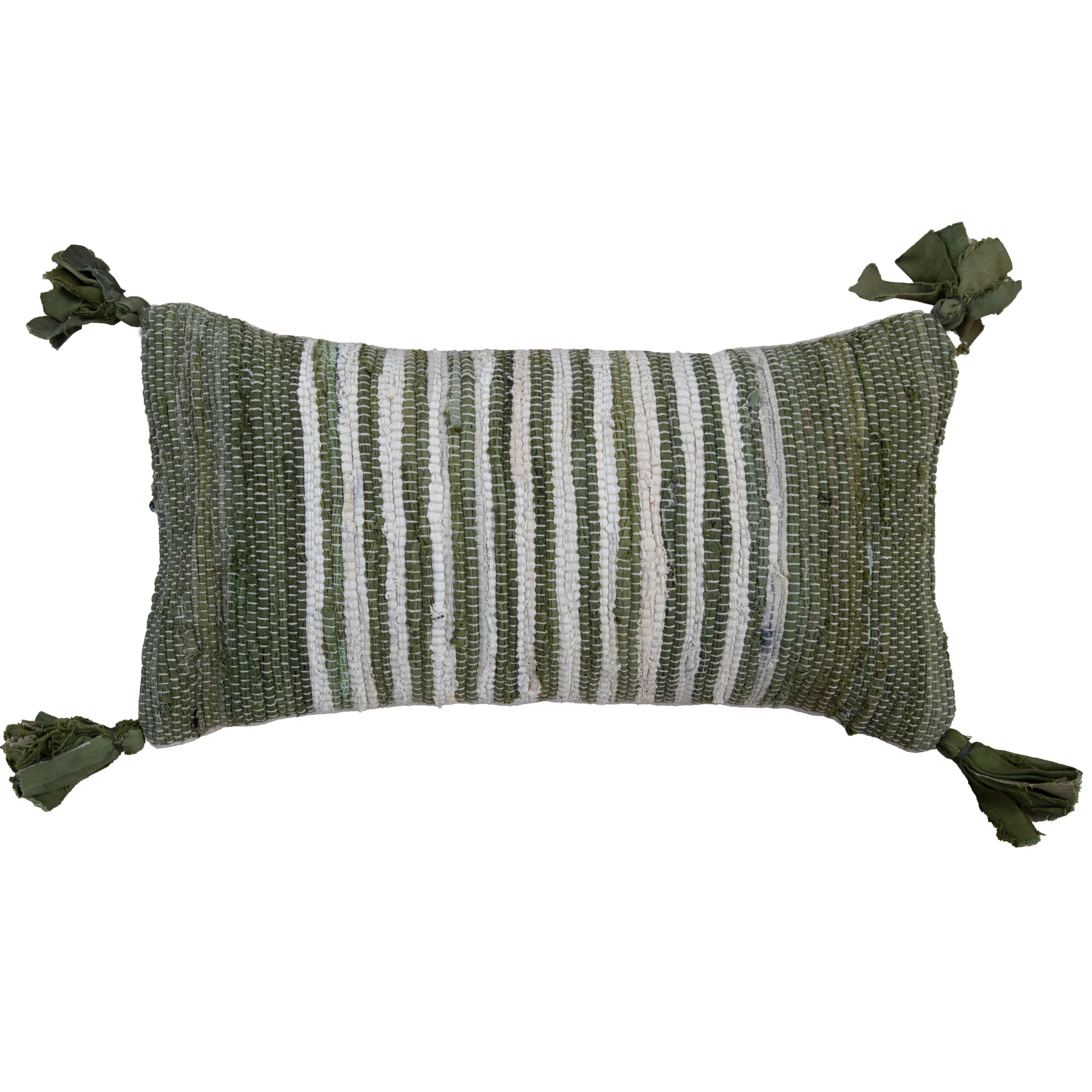Woven Recycled Stripe Lumbar Pillow - Image 13