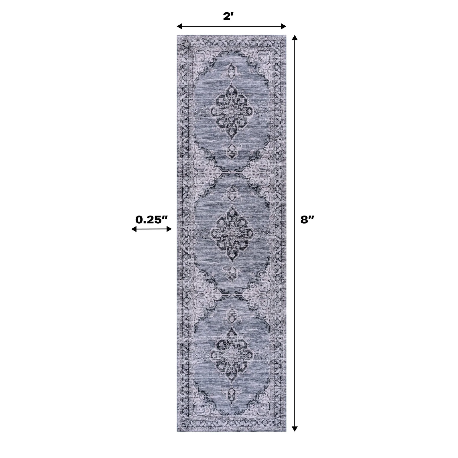 Wincer Chenille Cottage Medallion Machine-Washable Area Rug - Image 10