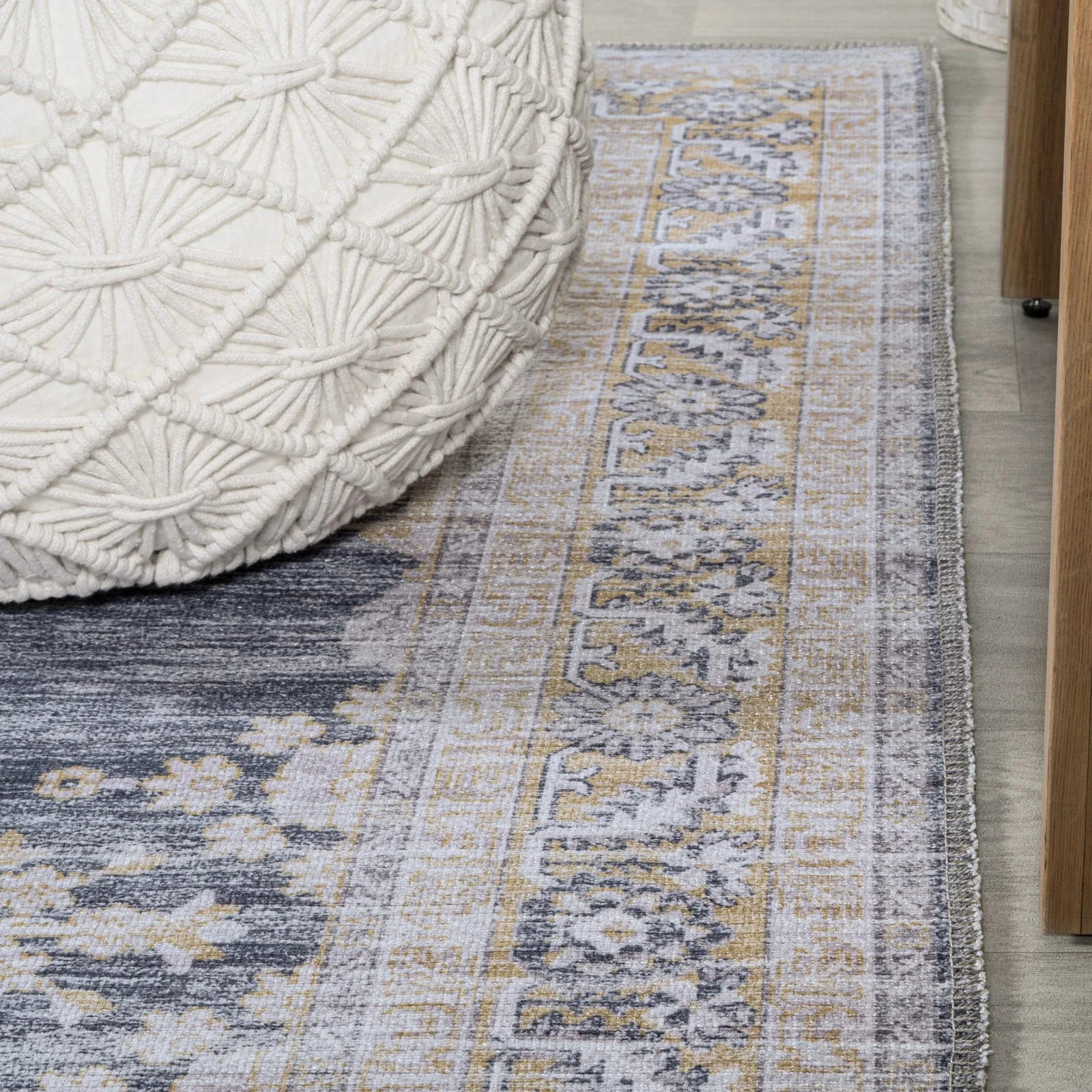 Wincer Chenille Cottage Medallion Machine-Washable Area Rug - Image 20