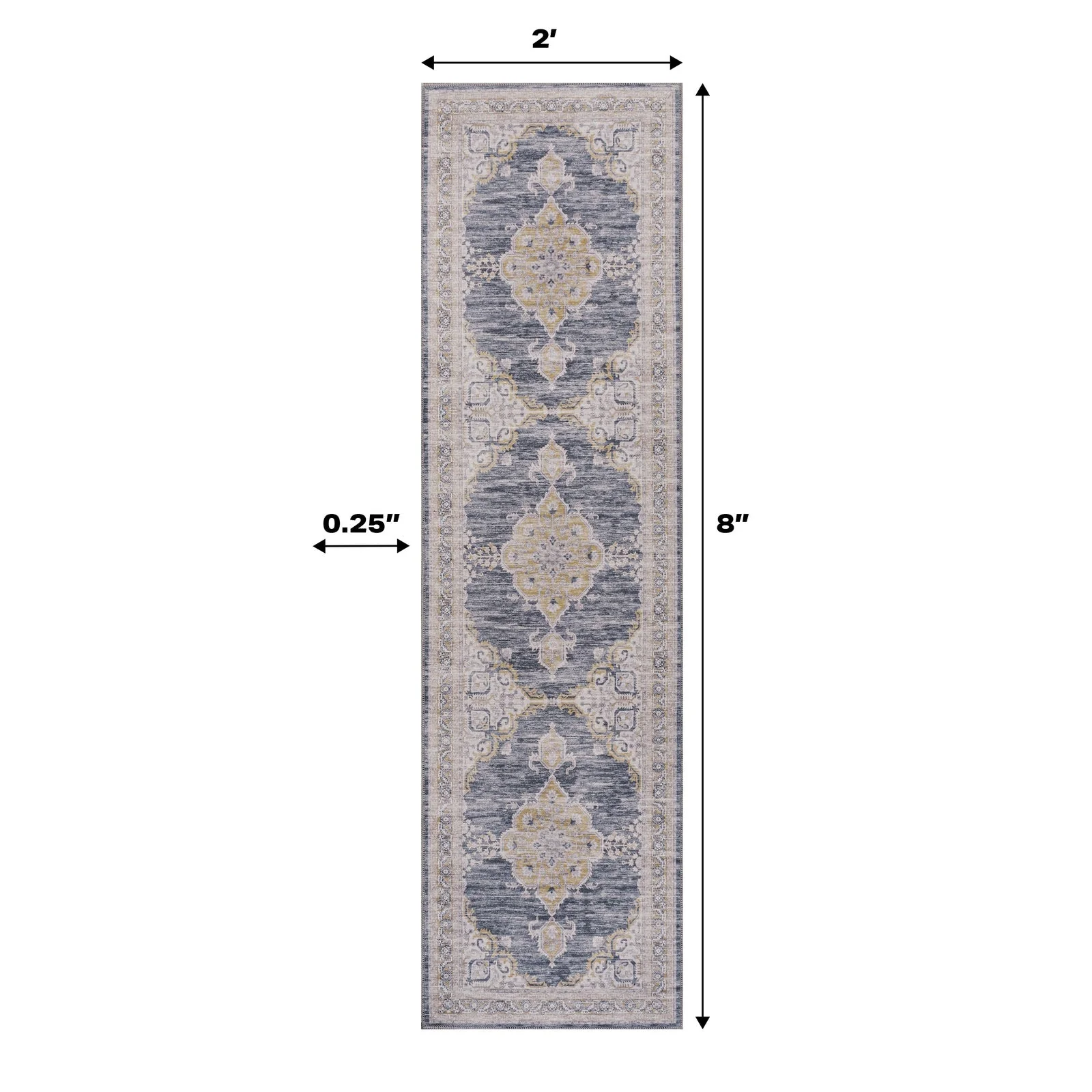 Wincer Chenille Cottage Medallion Machine-Washable Area Rug - Image 21