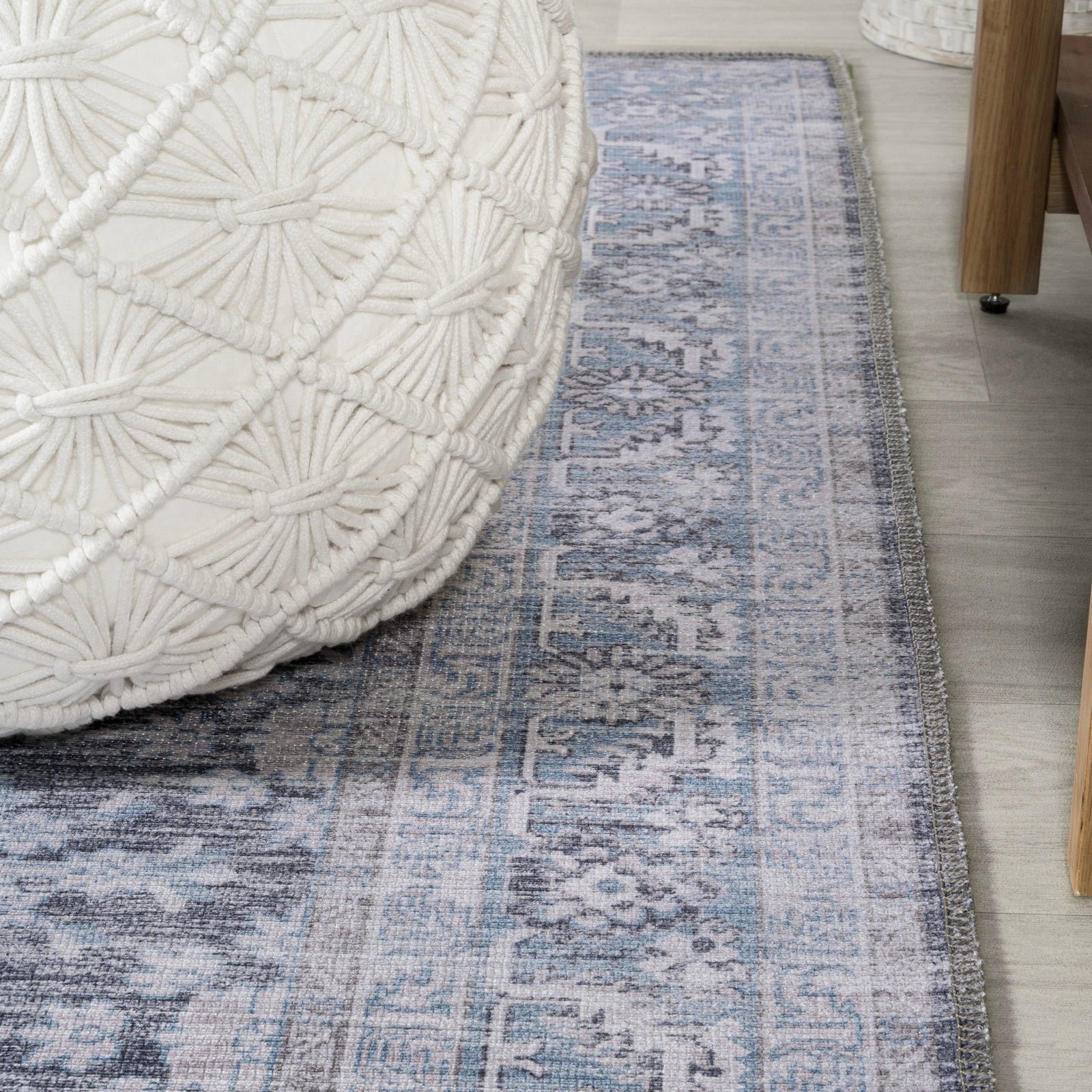Wincer Chenille Cottage Medallion Machine-Washable Area Rug - Image 35