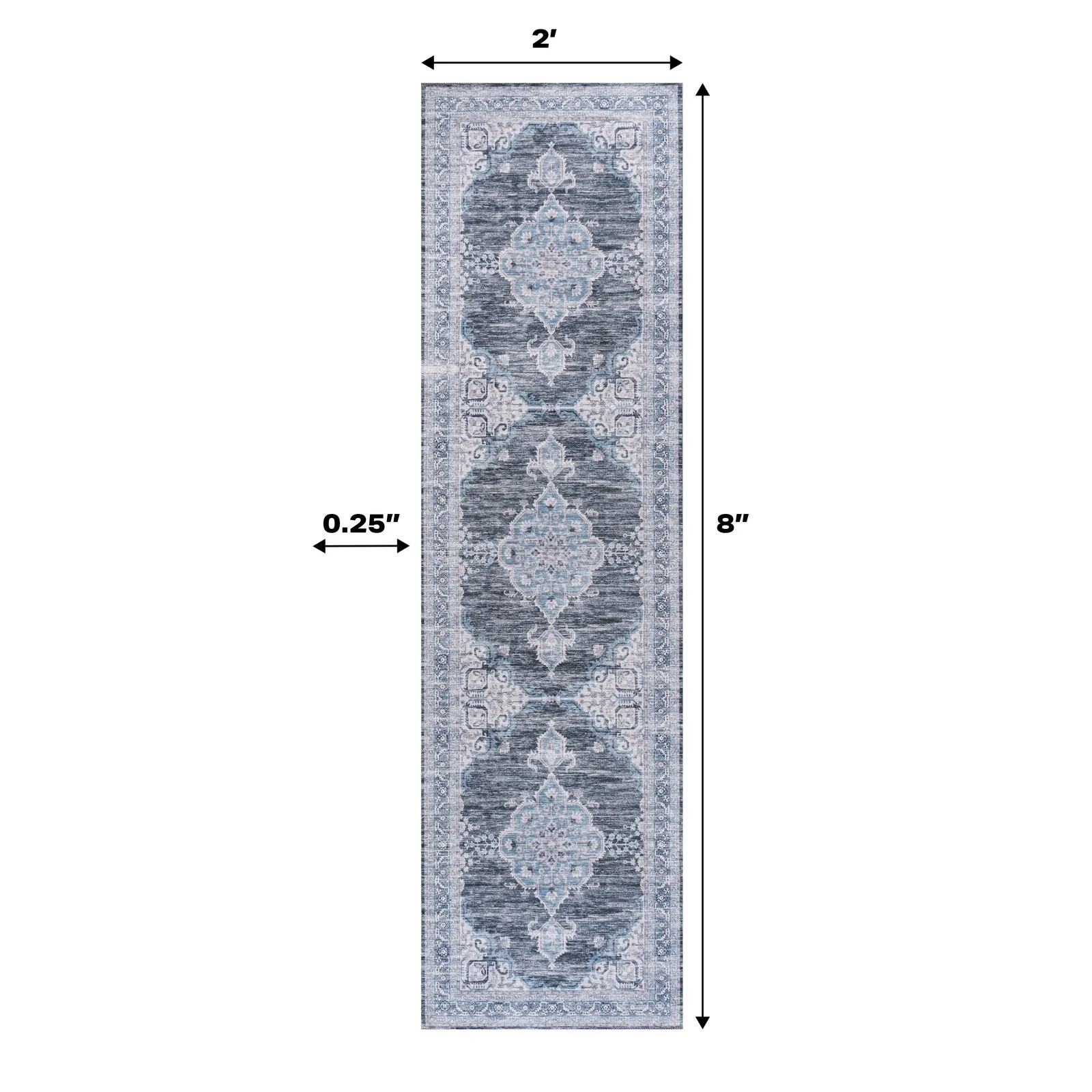 Wincer Chenille Cottage Medallion Machine-Washable Area Rug - Image 36