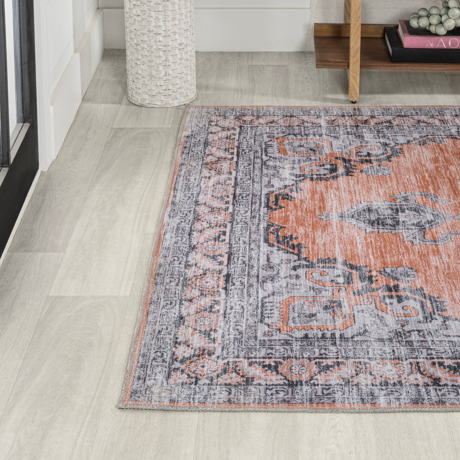 Wincer Chenille Cottage Medallion Machine-Washable Area Rug - Image 46