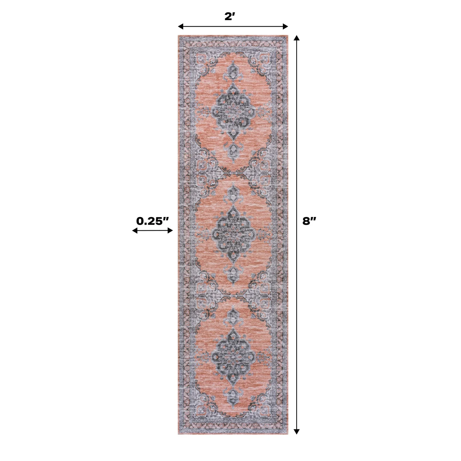 Wincer Chenille Cottage Medallion Machine-Washable Area Rug - Image 48