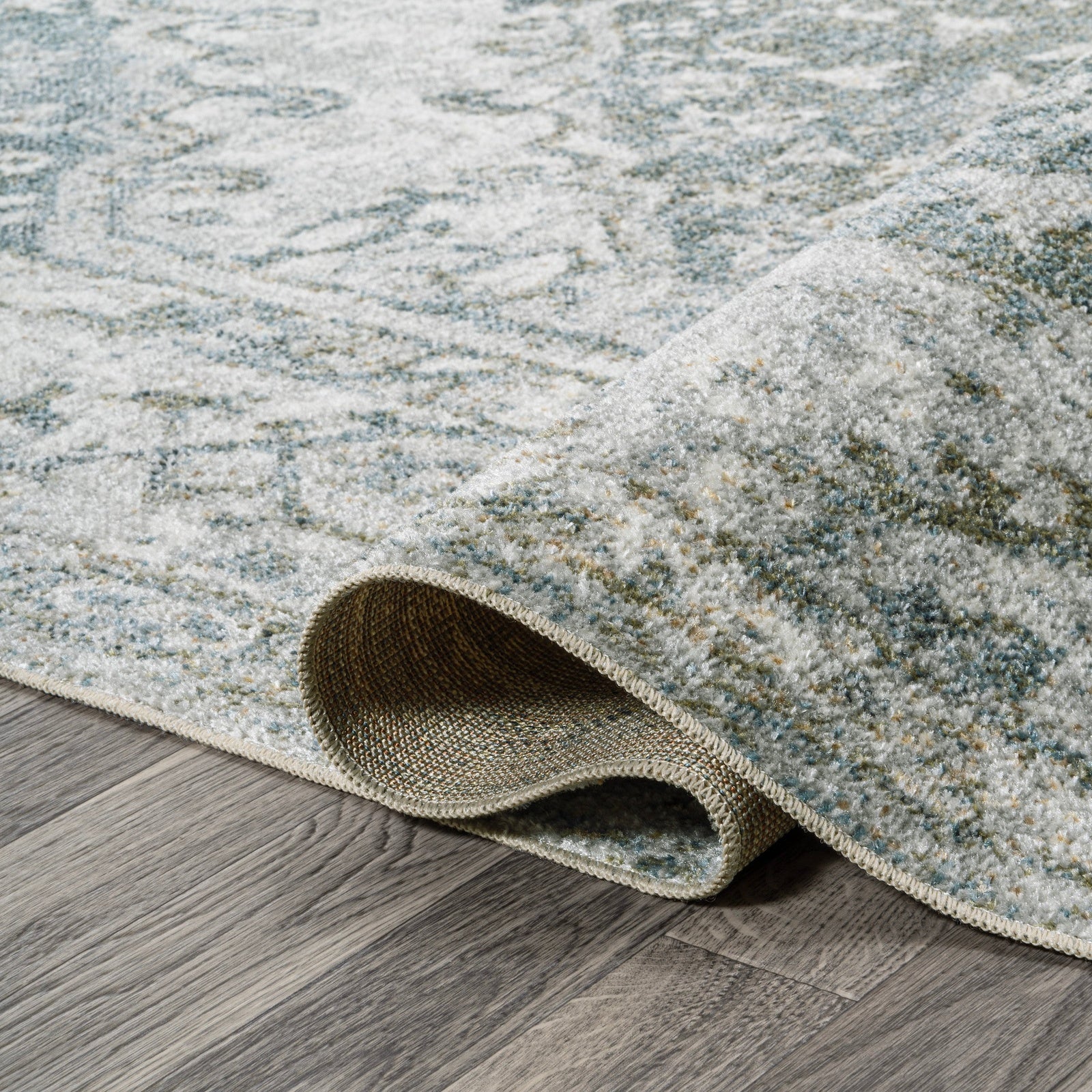 Pavel Distressed Medallion Low-Pile Machine-Washable Area Rug - Image 14