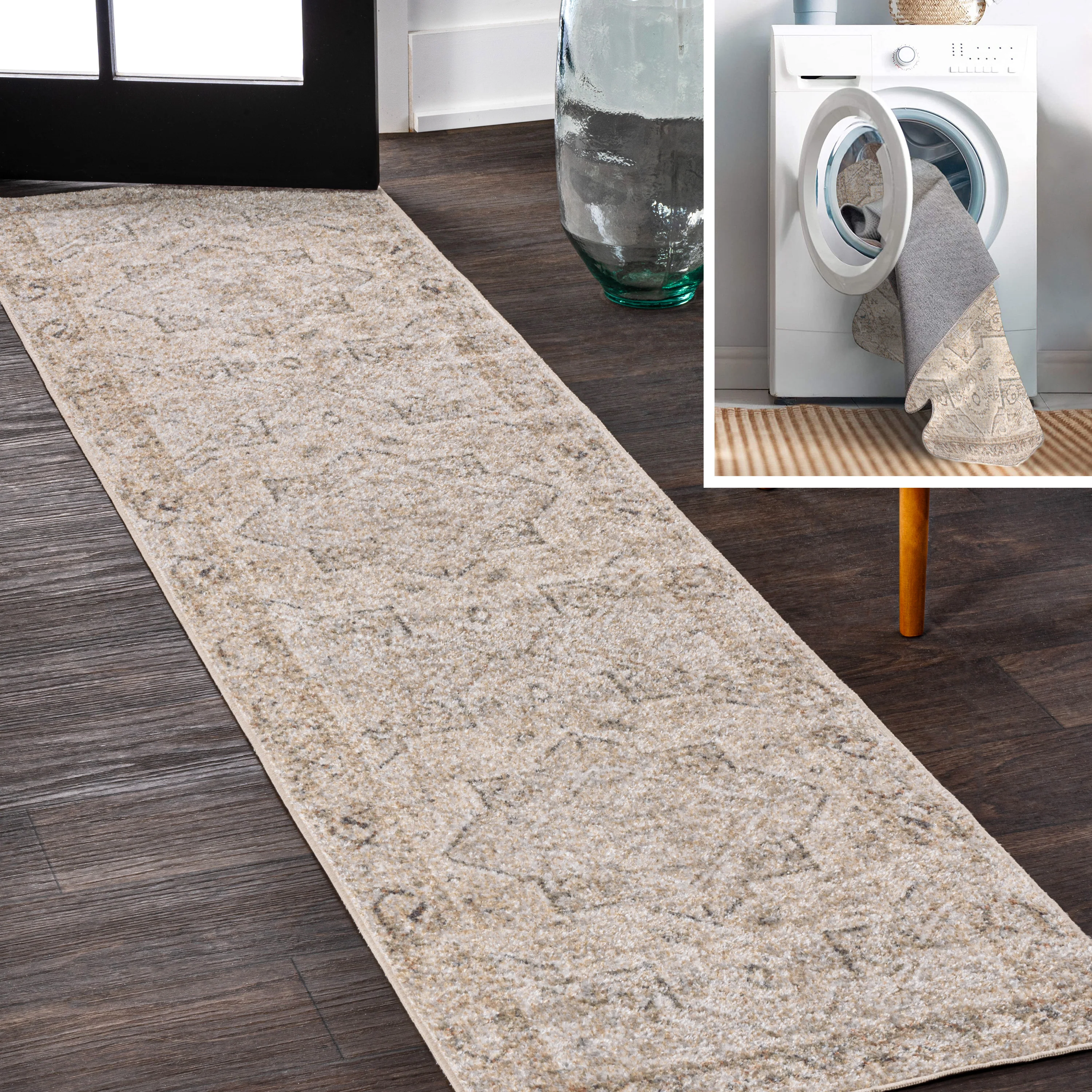 Koda Vintage Native American Medallion Machine-Washable Area Rug - Image 18