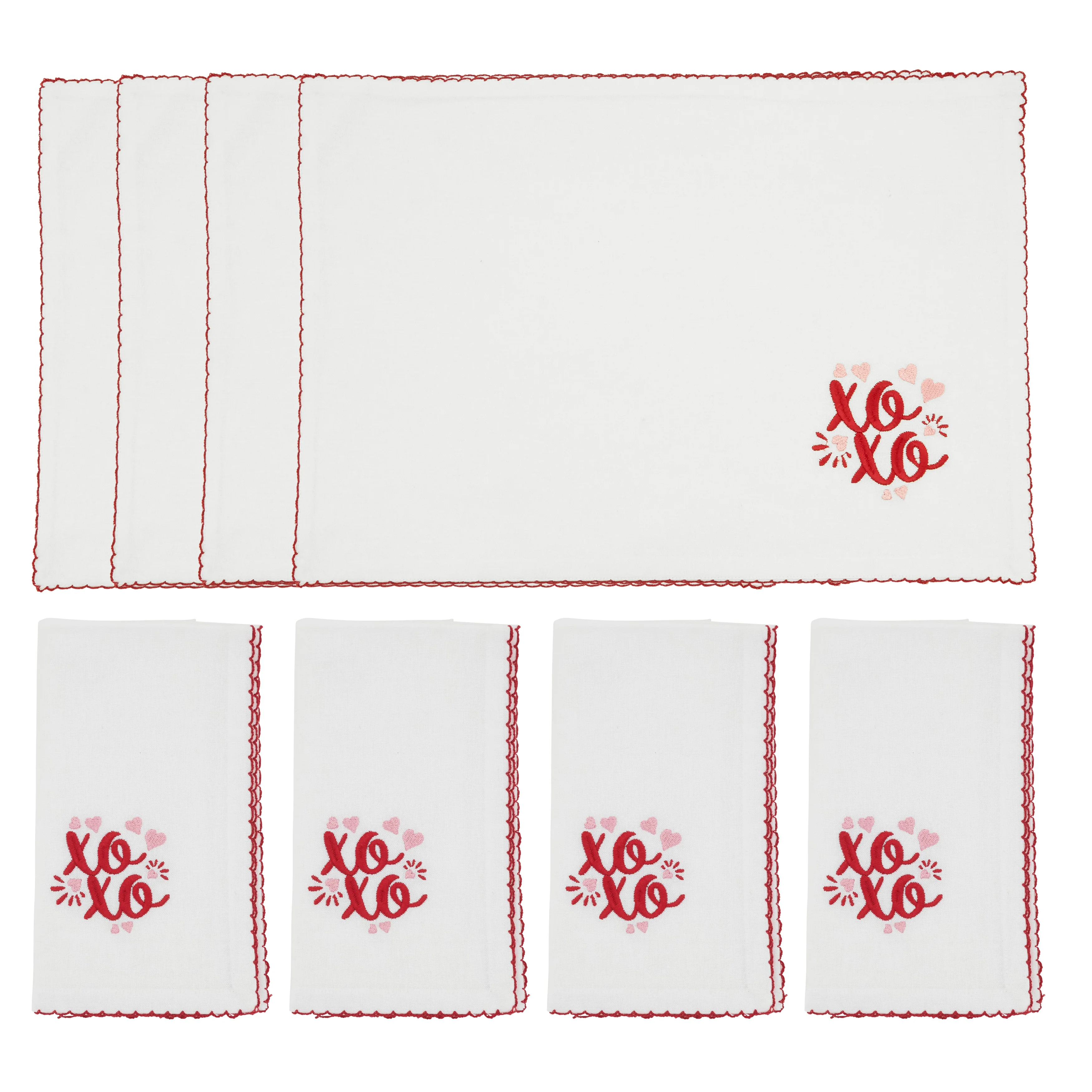 XO Placemats & Napkins, Set of 8 - Image 3