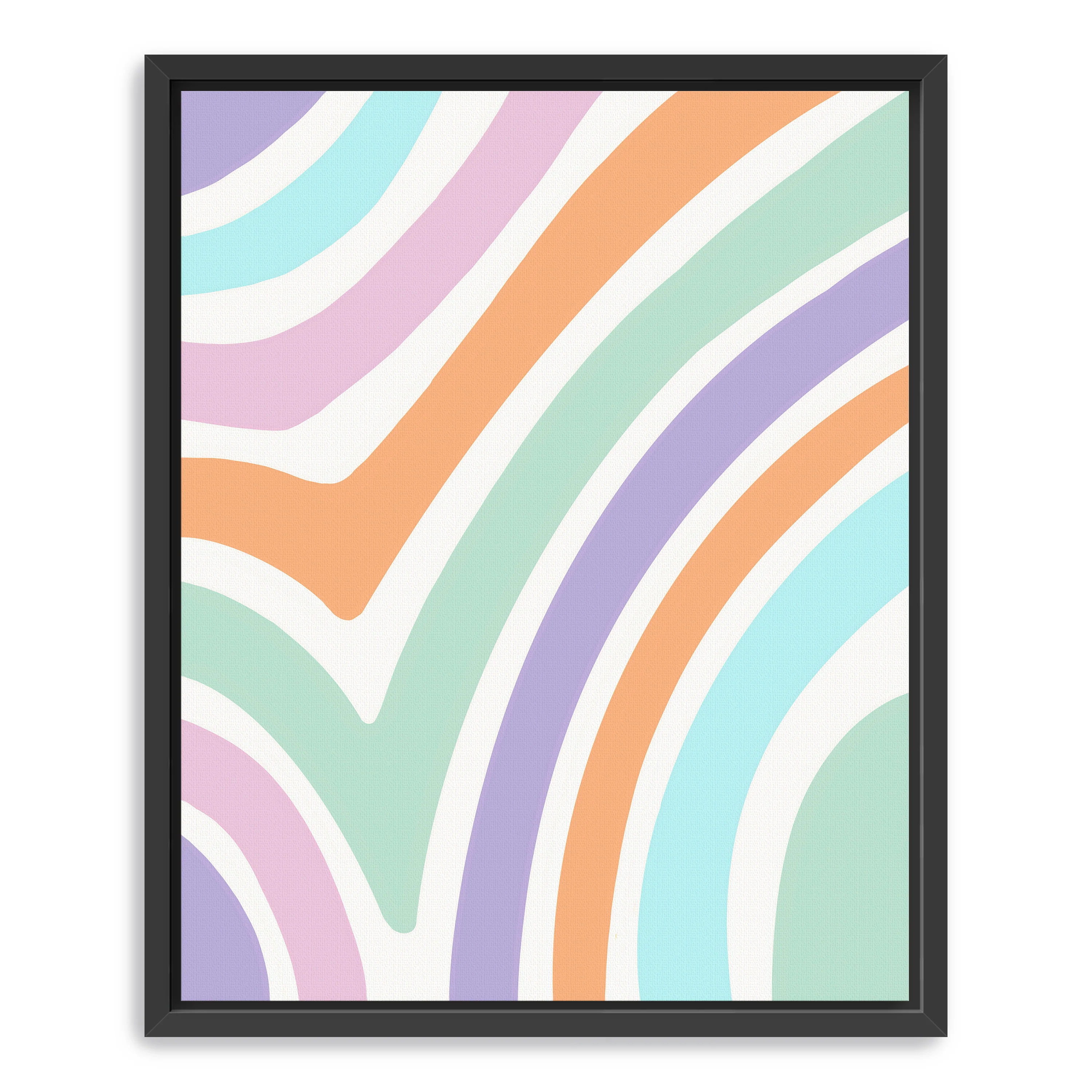 Zebra Pastel Print Canvas Giclee - Image 4