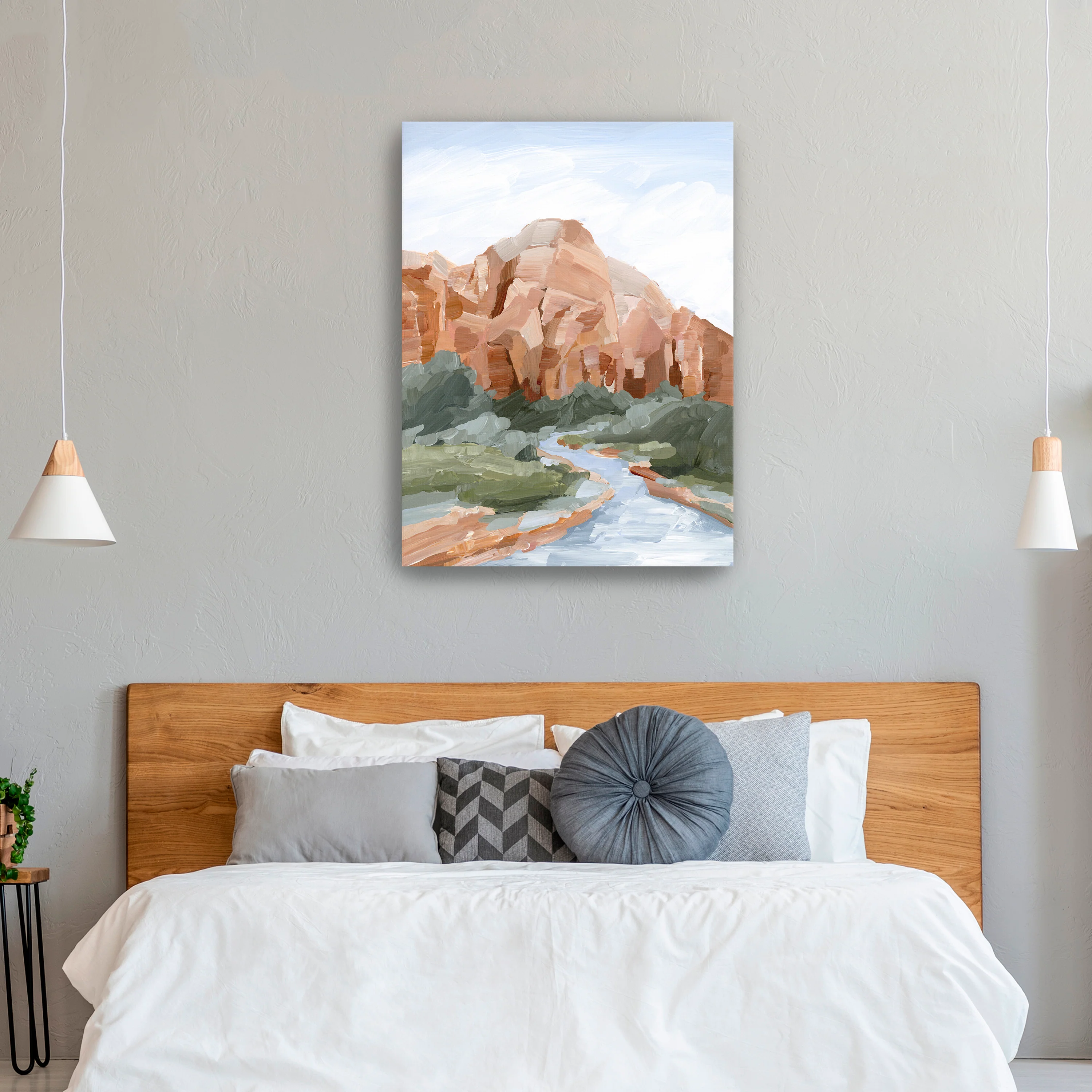 Zion, Utah Virgin River National Park Landscape Canvas Giclee - Image 2
